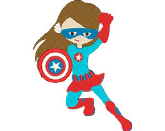 340x270 Super Girl Clipart Captain America