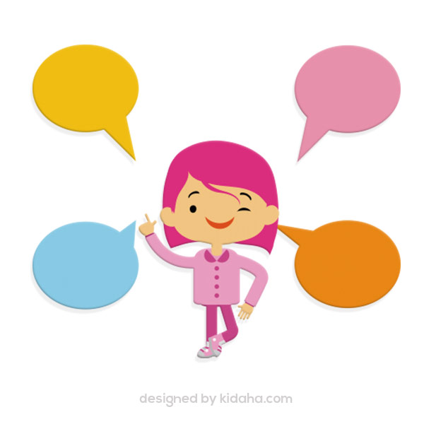 600x600 Free Education Clip Arts Girl With Speech Bubbles Free Education