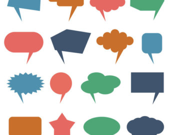 340x270 Speech Bubbles Clipart, Comic Clipart, Cartoon Cloud Clip Art