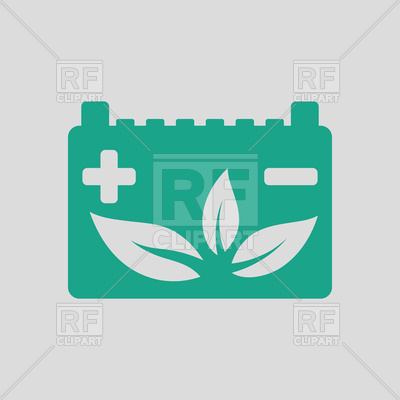 400x400 Car Eco Battery Icon Royalty Free Vector Clip Art Image