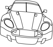 170x153 Free Black And White Cars Outline Clipart