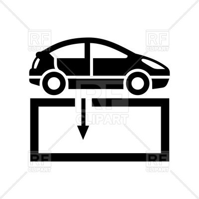 400x400 Black Icon Of Repair Shop On White Background