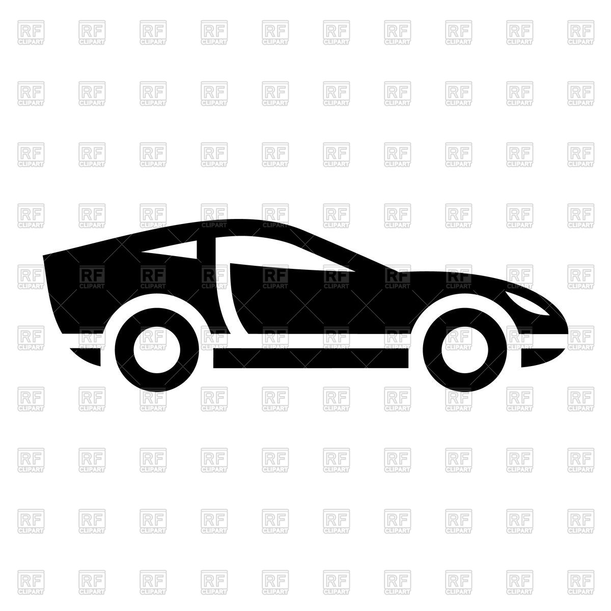 1200x1200 Black Icon Of Sport Car On White Background Royalty Free Vector