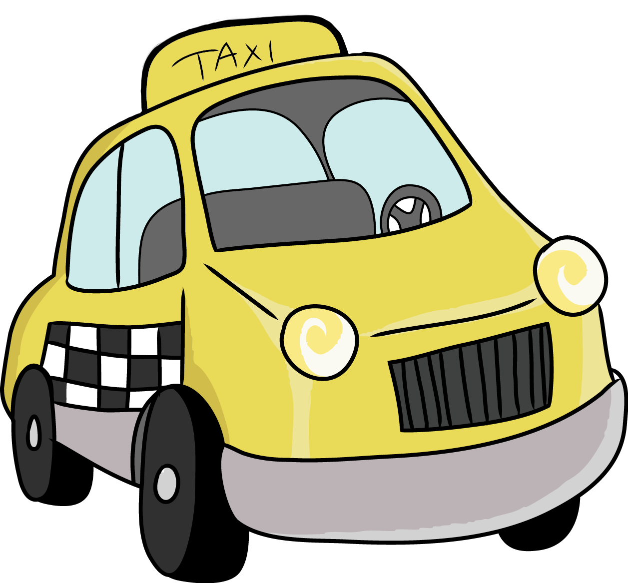 1257x1167 Cartoon Taxi Car Png Clipart