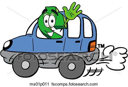 450x307 Clipart Of Dollar Sign Driving A Car Ms01p011