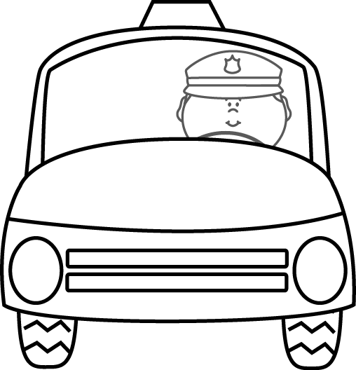508x528 Police Clipart Black And White