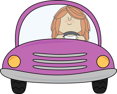 500x402 Girl Driving A Car Clip Art