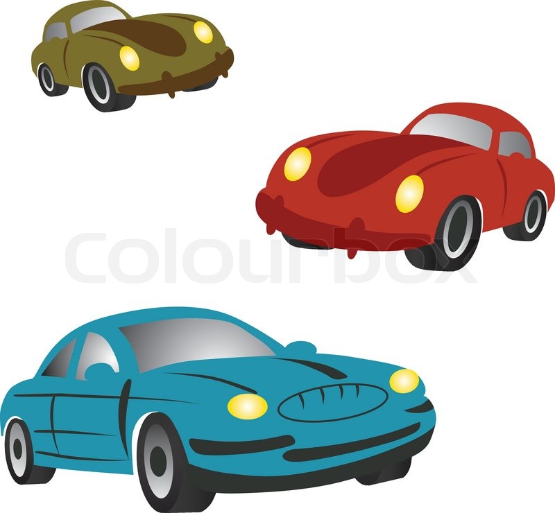 800x740 Set Of Comic Cartoon Motor Car Vector. Road Element. Illustration