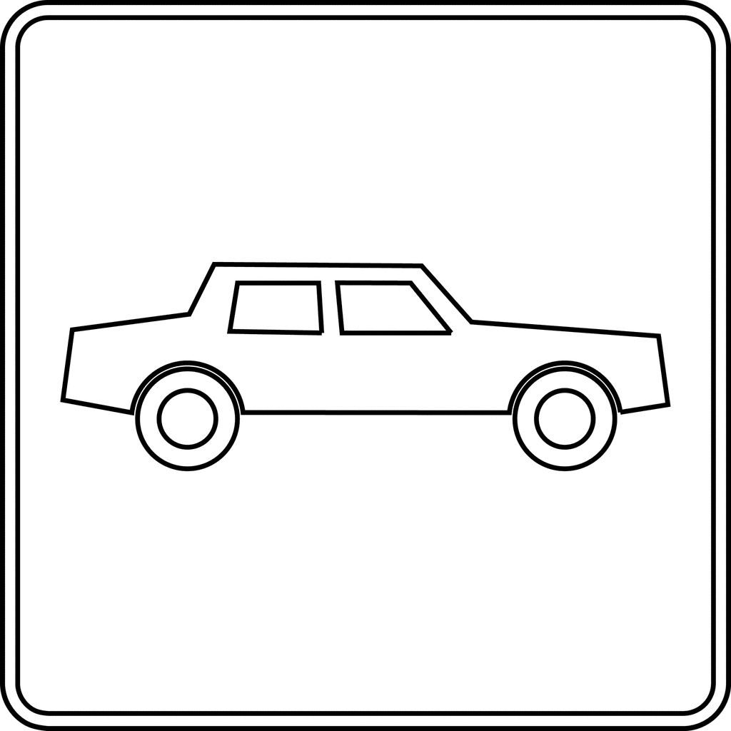 1024x1024 Car Outline Clipart