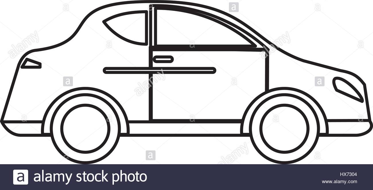1300x663 Car Sedan Vehicle Transport Outline Stock Vector Art