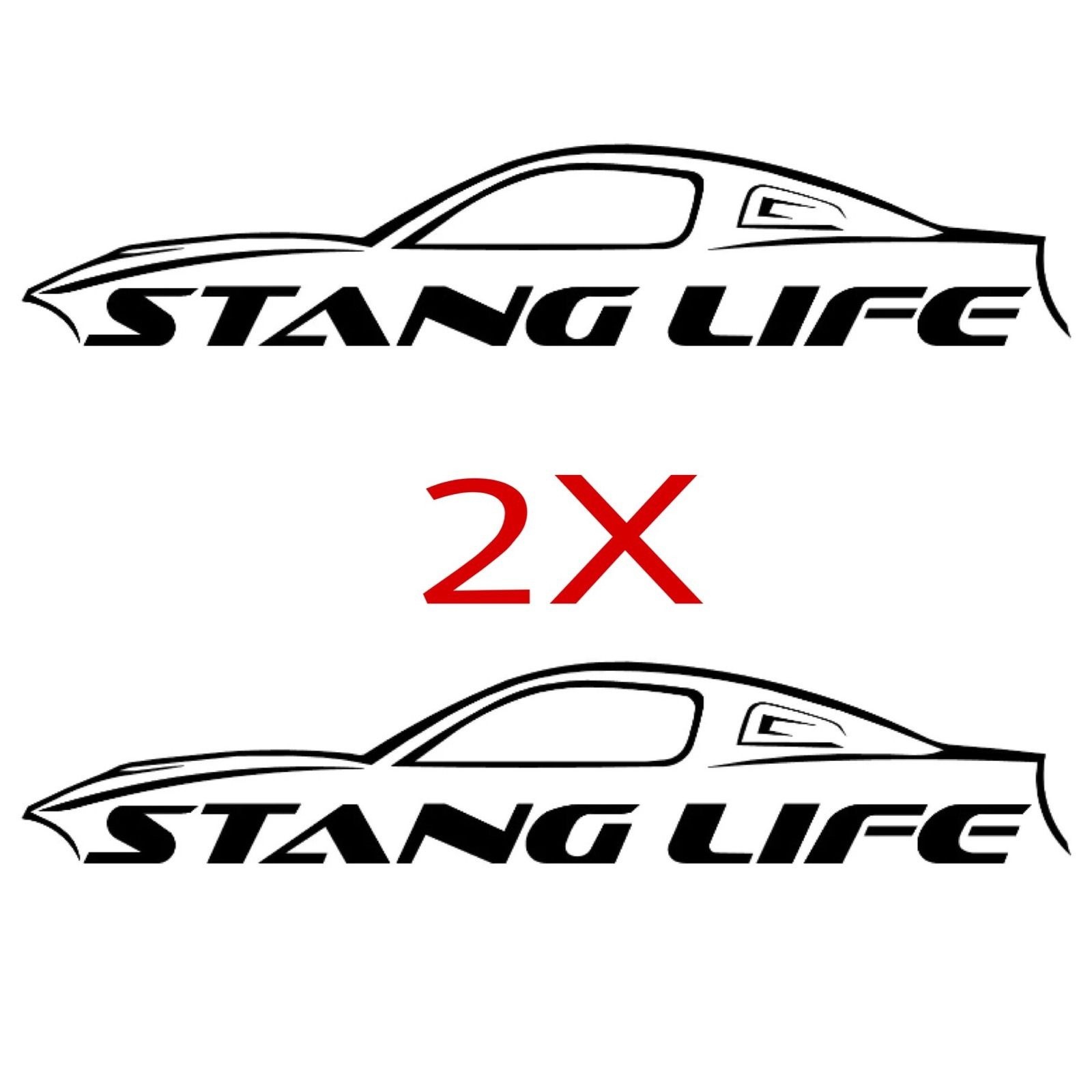 1600x1600 Car Styling For 2x Mustang Outline Vinyl Decal Sticker 8