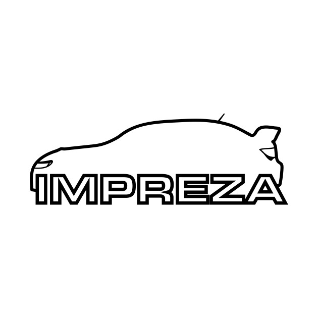630x630 Subaru Impreza Car Outline Big Font