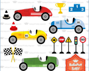 340x270 Retro Clipart Race Car
