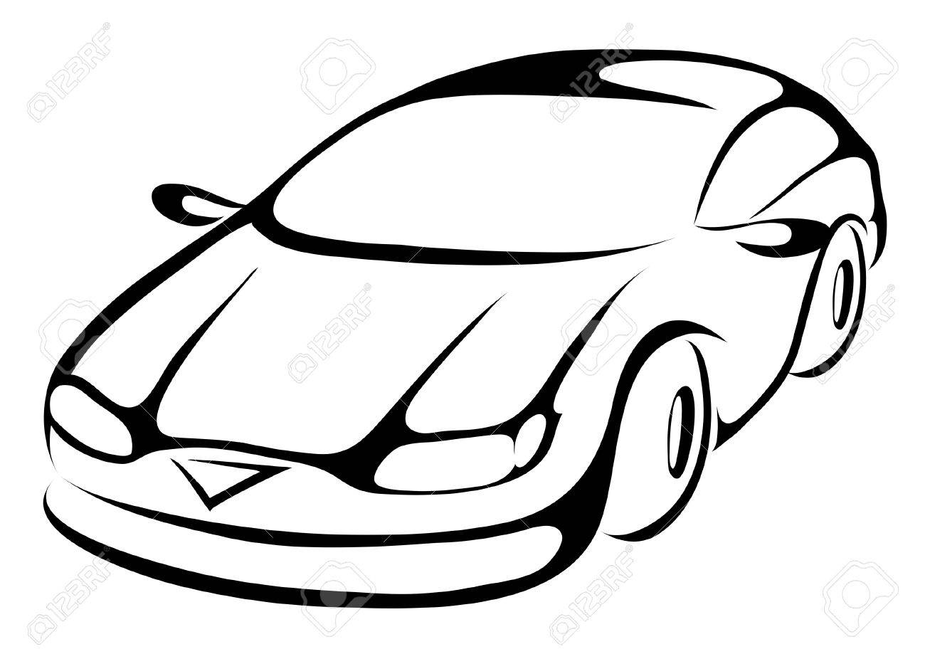 1300x919 Sports Car Silhouette Clip Art Cliparts