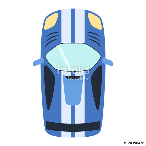 500x500 Vector Car Vehicle Icon Top View. From Above Car Top View. Some