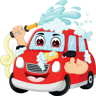 320x320 Car Wash Cartoon Isolated On White Stock Vector Colourbox