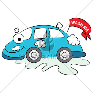 325x325 Cartoon Car Wash On Road Gl Stock Images