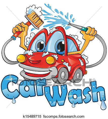 427x470 Clipart Of Car Wash Service K15489715