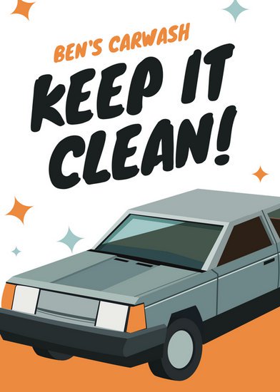 392x550 Car Wash Flyer Templates