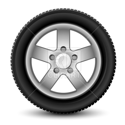 400x400 Car Wheel With Tyre Royalty Free Vector Clip Art Image