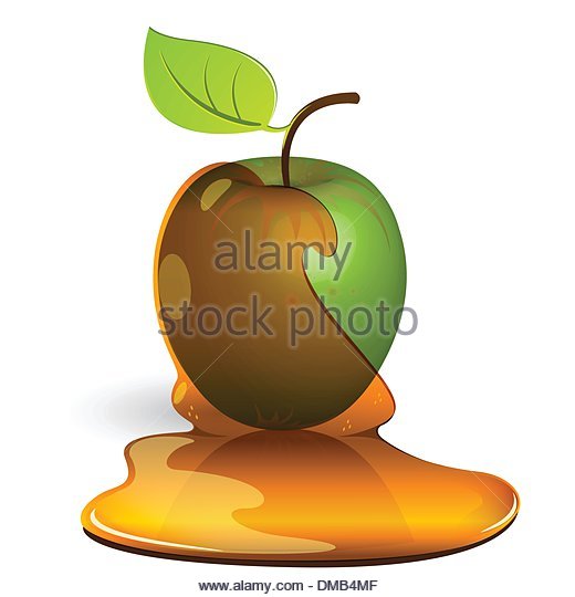 520x540 Caramel Apple Stock Vector Images