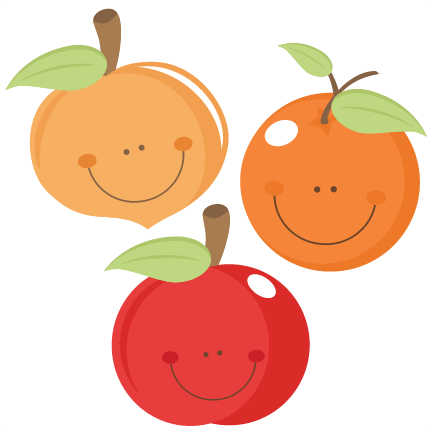 432x432 Cute Fruit Peach Apple Orange Scrapbook Cuts Svg Cutting Files