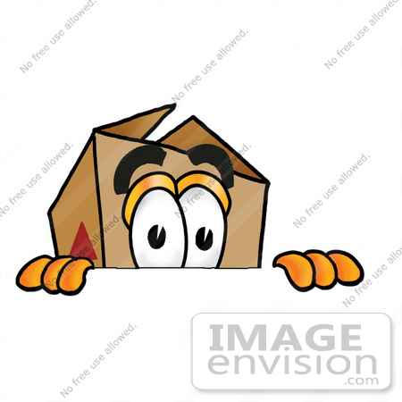450x450 Clip Art Graphic Of A Cardboard Shipping Box Cartoon Character