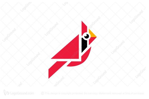 600x400 Cardinal Bird Head Logo