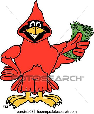 387x470 Clipart Of Cardinal Holding Money Cardinal031