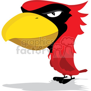 300x300 Royalty Free Cardinal Mascot With Cartoon Body 384811 Vector Clip