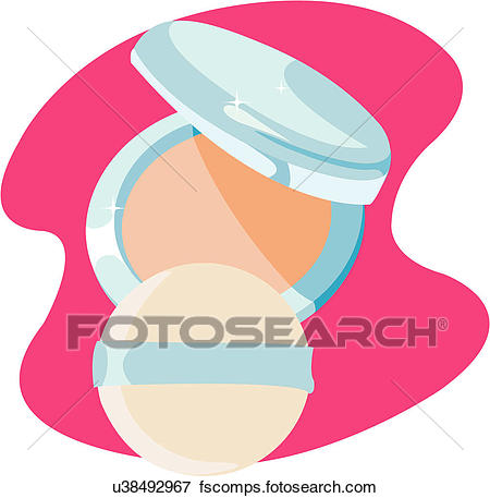 450x457 Clip Art Of Compact, Powder Puff, Beauty Care, Make Up, Beauty