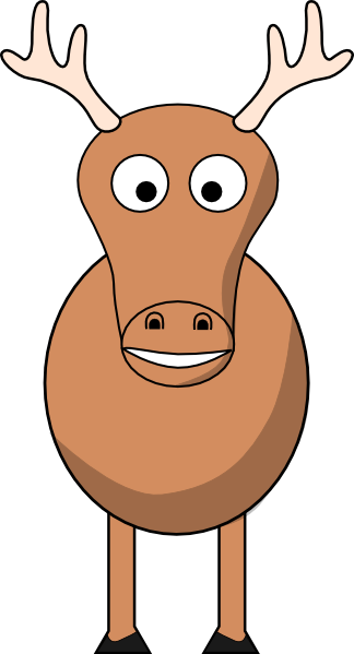 324x599 Cartoon Reindeer Clip Art