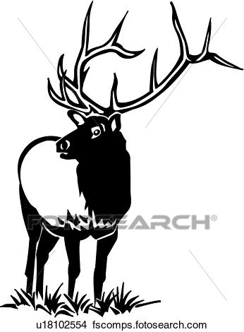 346x470 Clipart Of Elk U18102554