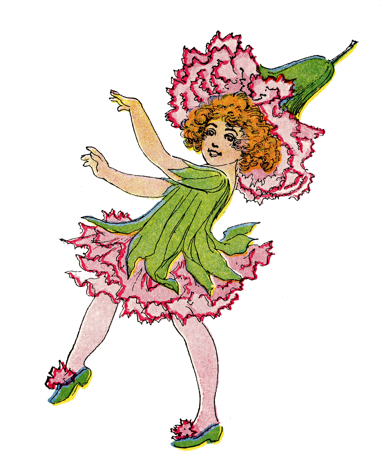 1279x1500 Vintage Flower Fairy Image