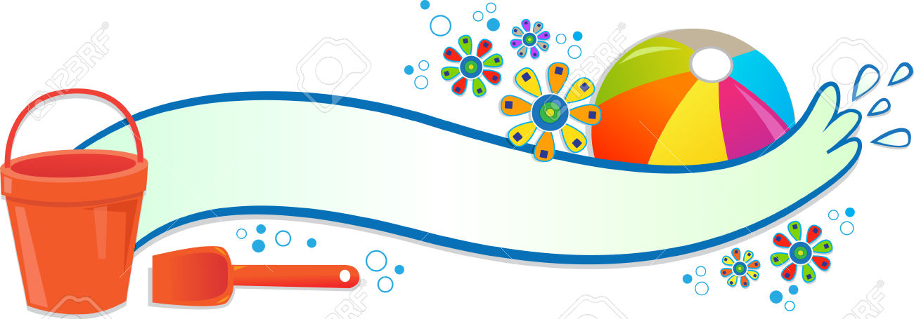 1300x455 Beach Clipart Banner