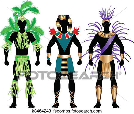 450x384 Clipart Of Male Carnival Costumes K8464243