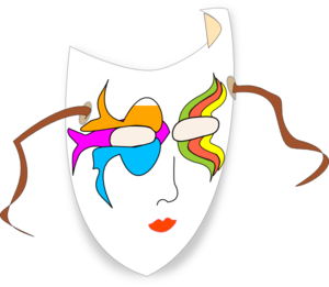 300x261 Carnival Mask Clip Art