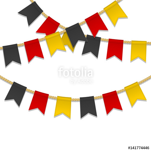 500x500 Germany Independence Day Background. Bunting Decoration In Colors