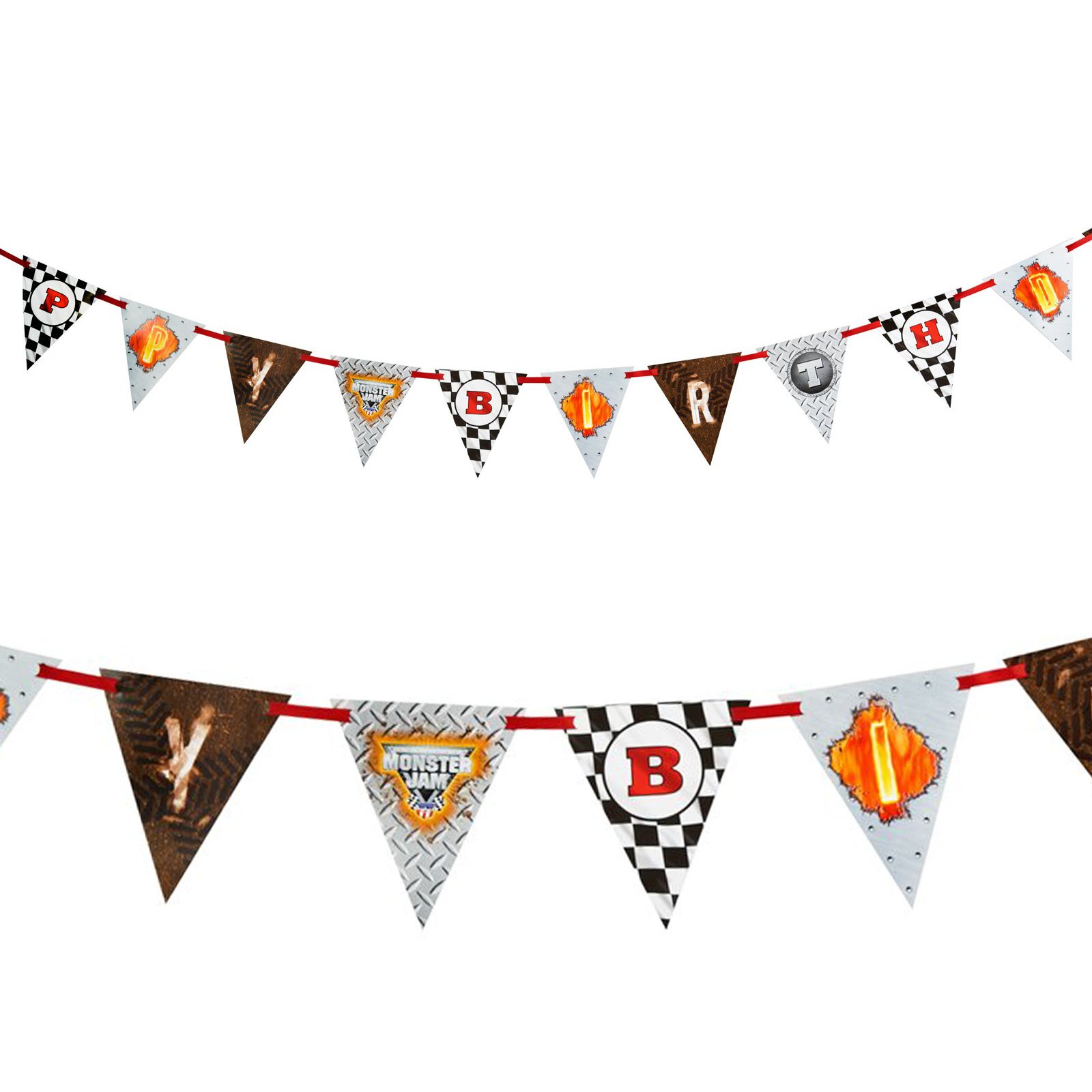 1600x1600 Monster Jam Ribbon Flag Banner