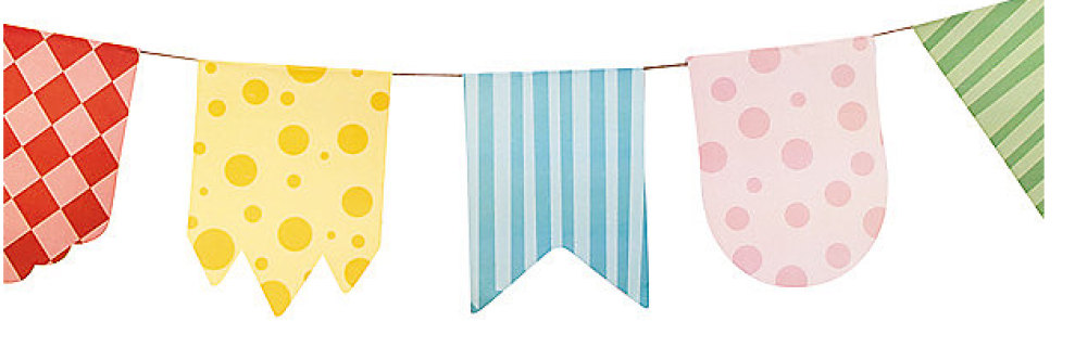 989x320 Circus Bunting,pennant Flags,vintage Paper Bunting