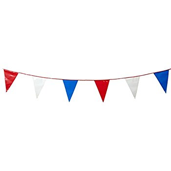 350x350 Red And White Triangle Pennant Flag 100 Ft. Toys Amp Games