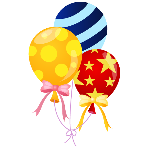 512x512 Carnival Balloons Clipart