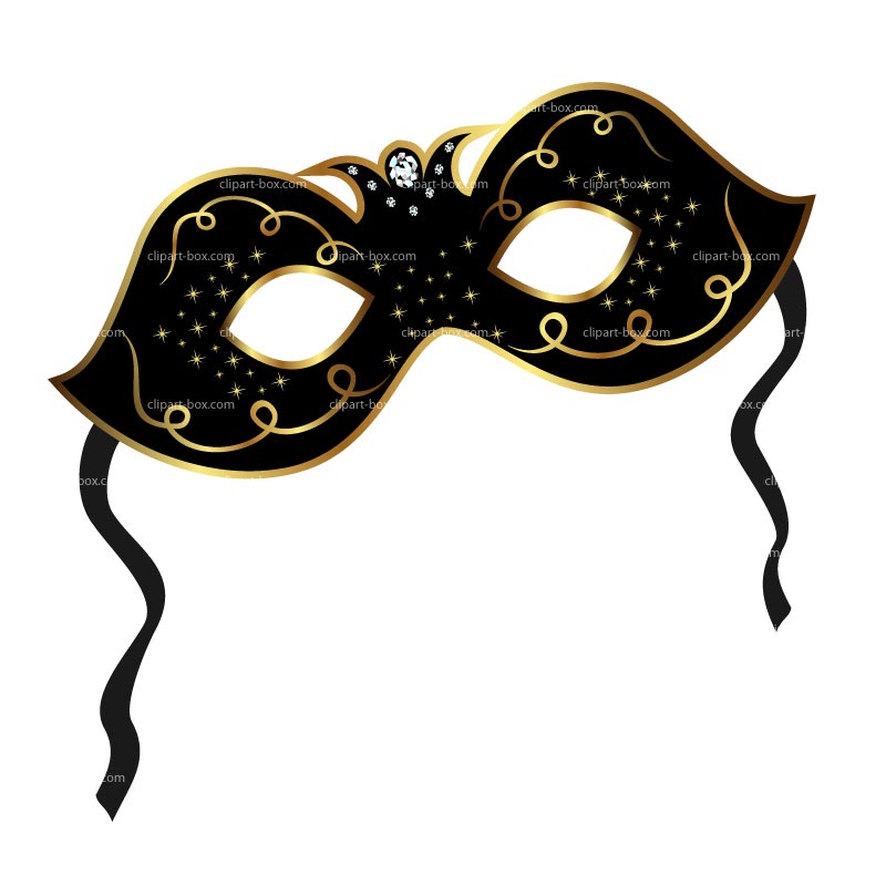 800x800 Black Masquerade Mask Clipart