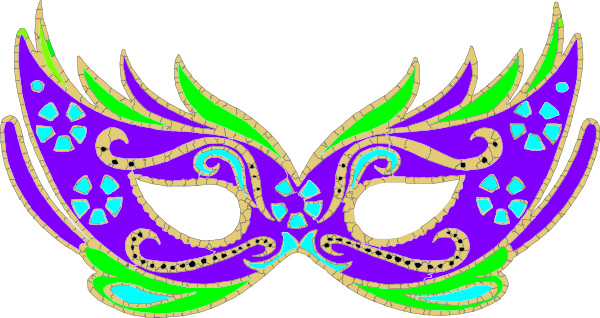 600x318 Purple Blue Green Masquerade Mask