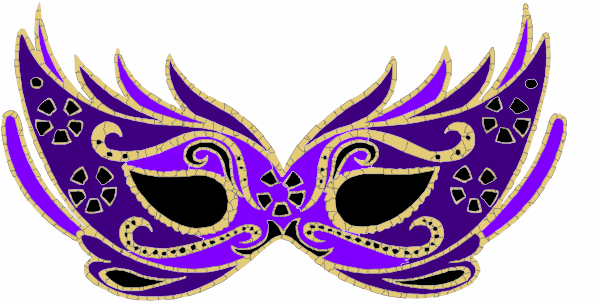 600x307 Purple Masquerade Mask Clip Art