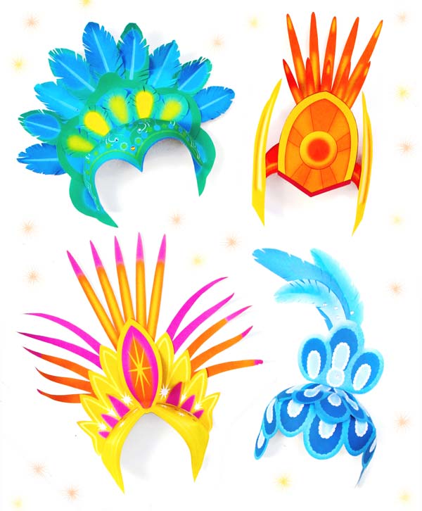 600x726 Printable Carnival Headpiece Template Easy And Fun To Make Diy
