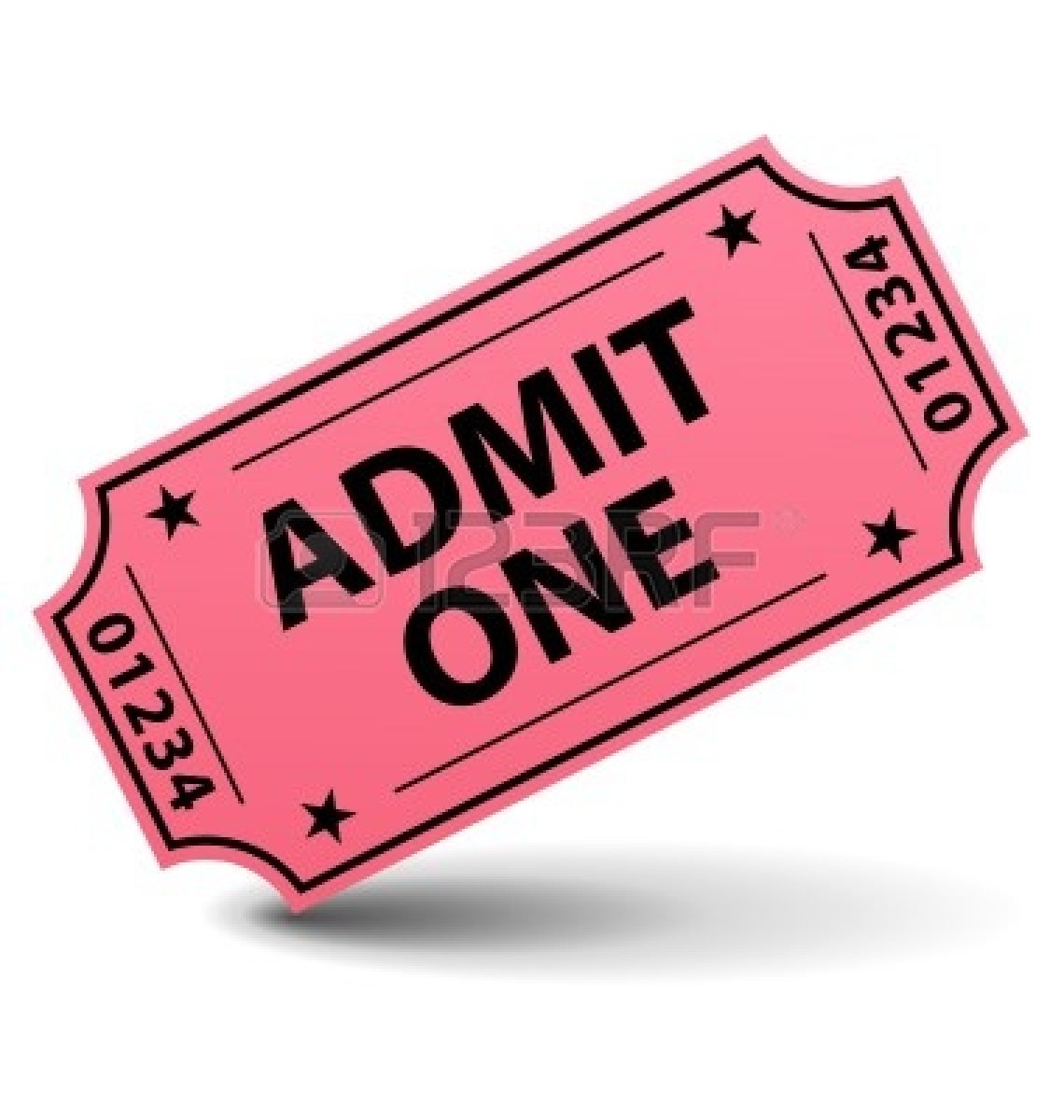 1140x1200 Admit One Ticket Clipart