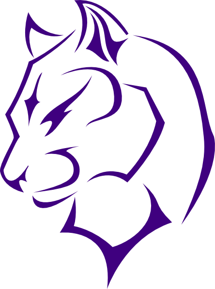 444x597 Turned Panthers Head Clip Art