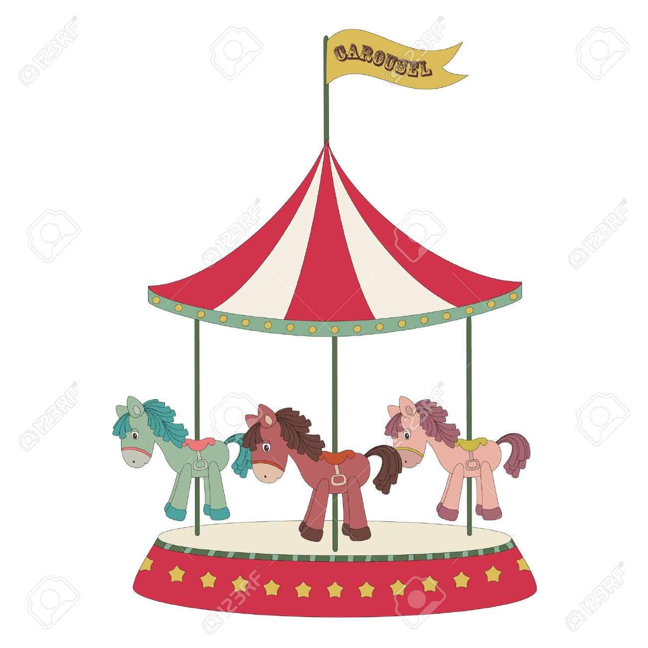 1300x1300 Carousel Clipart Cartoon