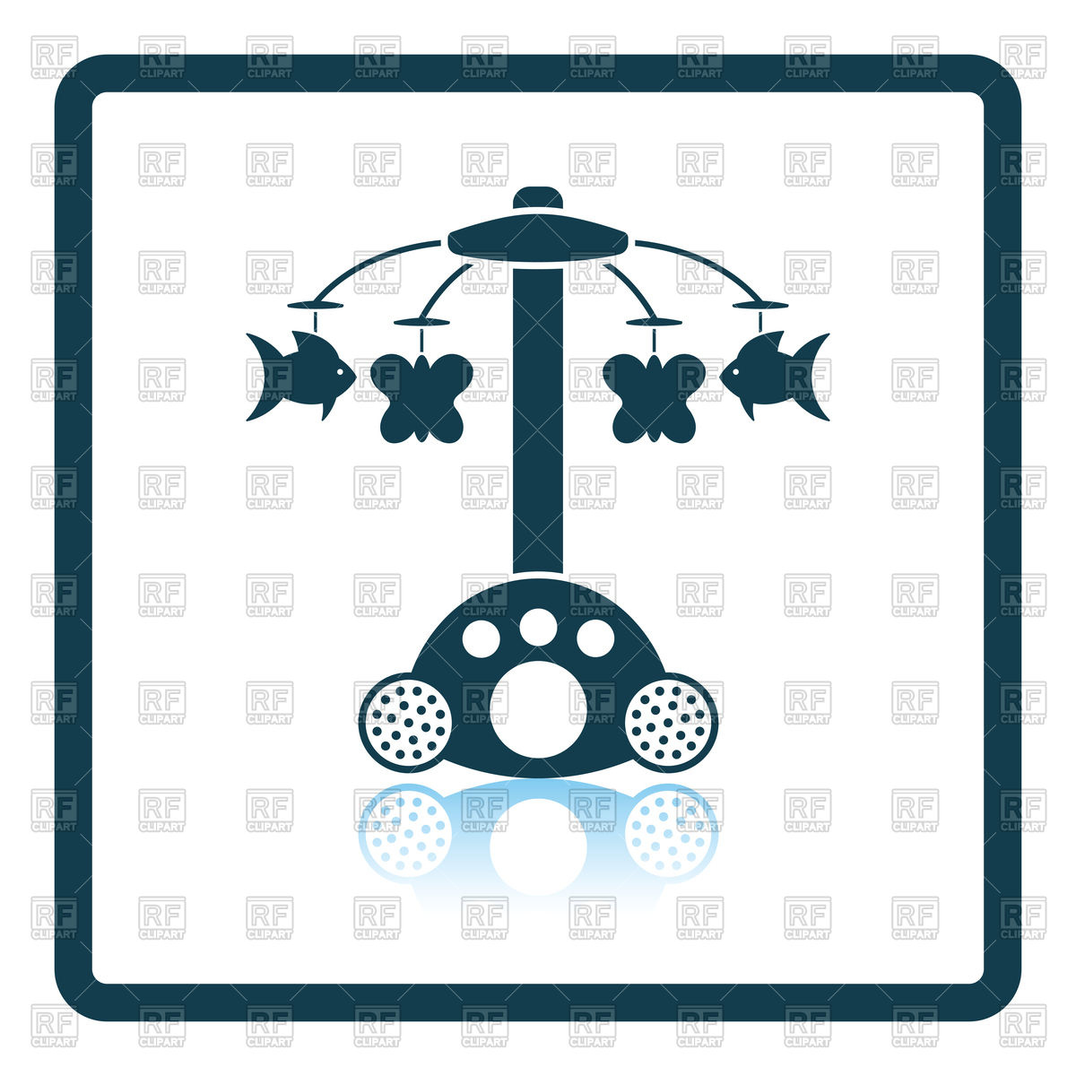 1200x1200 Baby Carousel Icon Royalty Free Vector Clip Art Image